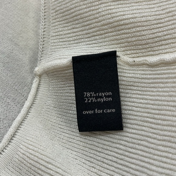 THE LIMITED Marshmallow Ivory Open Front Sleeveless Ruffle Sweater Vest - Picture 6 of 12